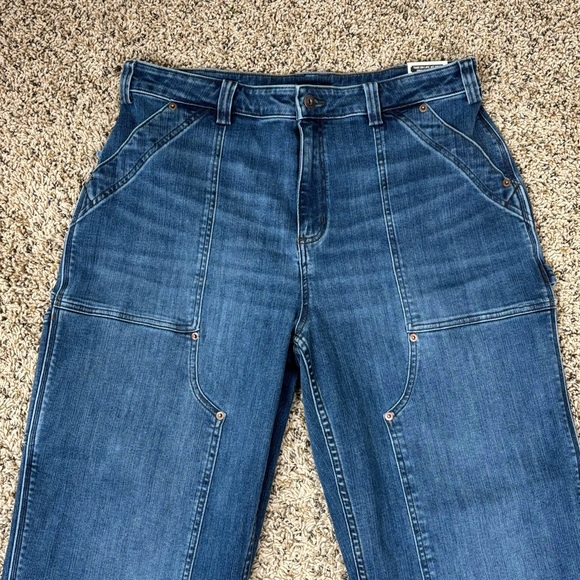 Duluth Jean 18R Blue High Rise Relaxed Womens Double Flex Denim Relaxed Leg - Picture 2 of 10